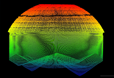 Bulk material volume measurement in the silo